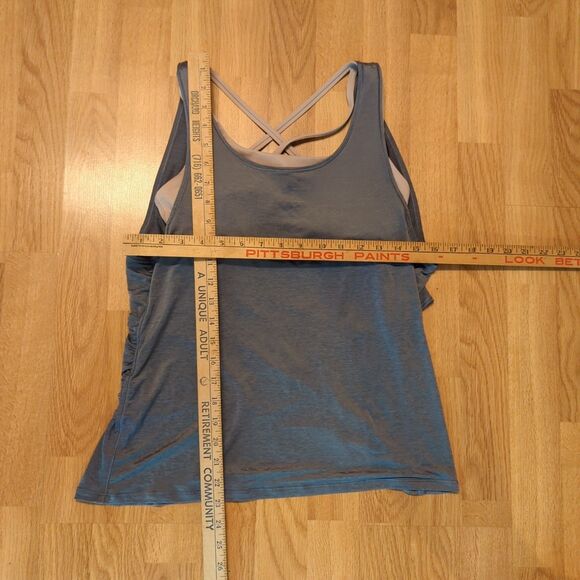 Lululemon Reenergized 2-In-1 Tank Womens 6 Grey Muse Energy Bra Workout Athletic - Picture 2 of 6